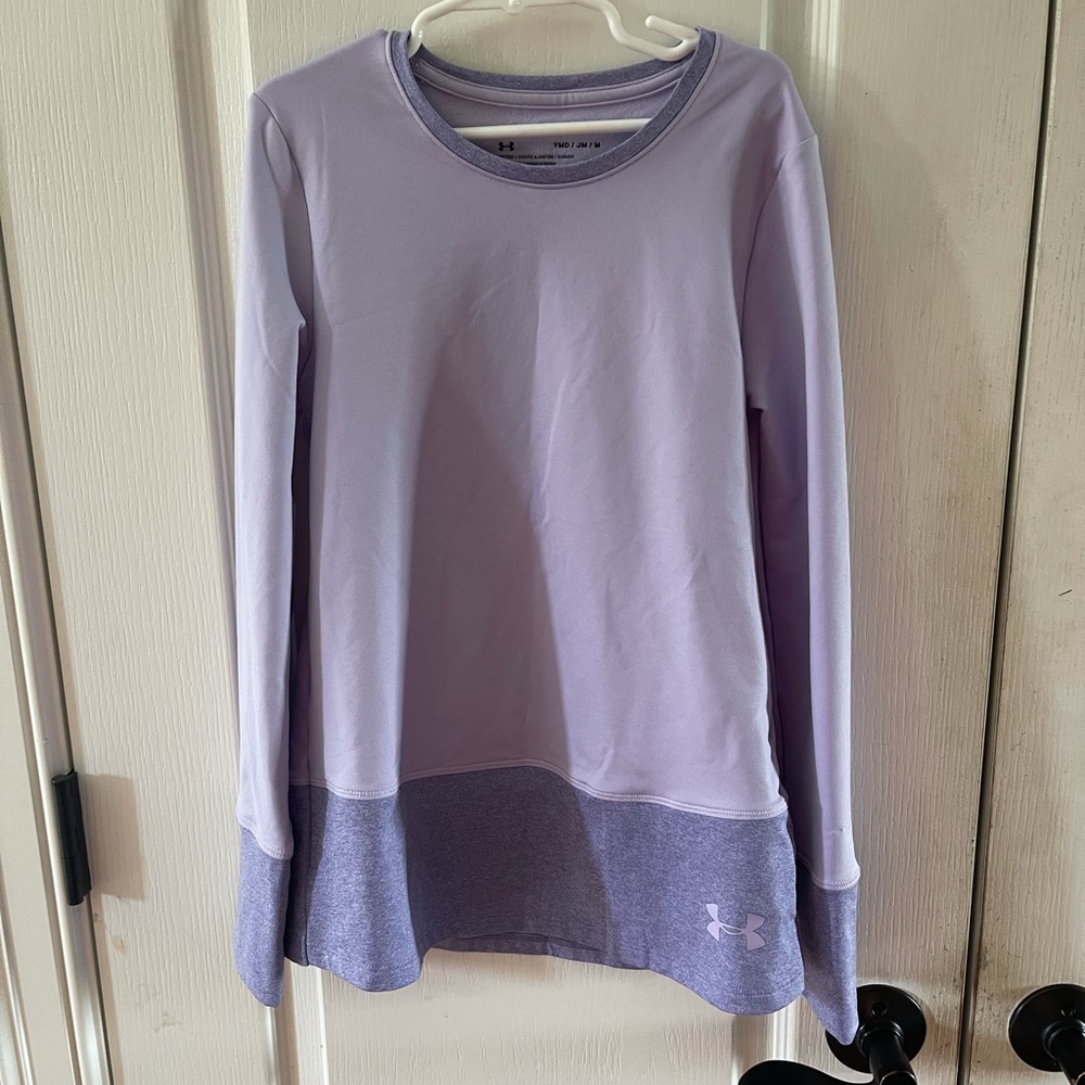 Kids purple under armor fleece lined undershirt